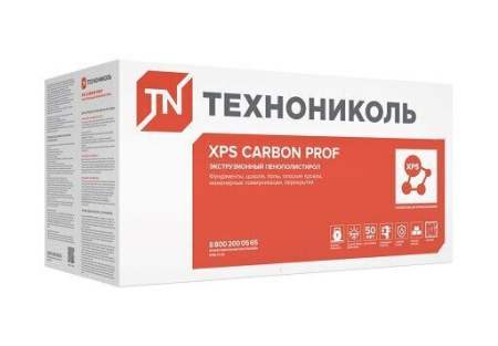 Экструдированный пенополистирол (XPS) ТЕХНОНИКОЛЬ CARBON PROF TB 1180х580х120 мм L-кромка